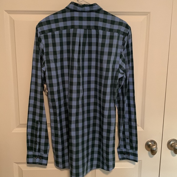 Men’s Brand New Goodthreads Poplin Button-down Shirt Size MT Slim in Blue Check. - Picture 2 of 10